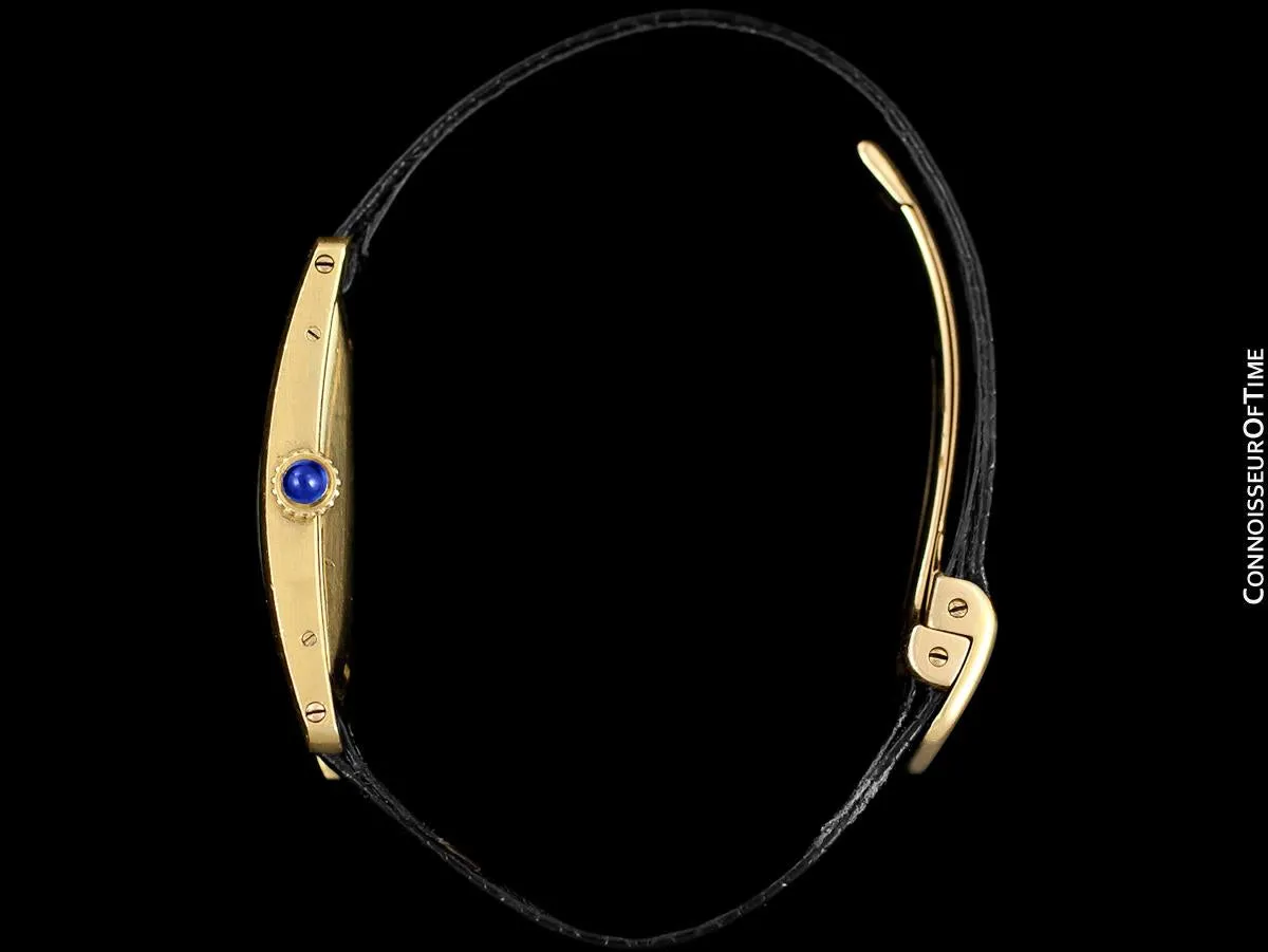 Cartier Tank Americaine Vintage Mens 18K Gold Watch - Owned & Worn by Jerry Lewis