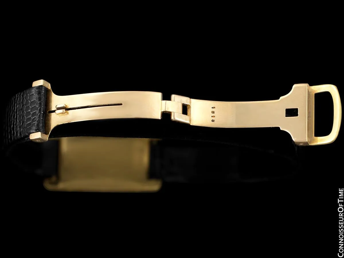 Cartier Tank Americaine Vintage Mens 18K Gold Watch - Owned & Worn by Jerry Lewis