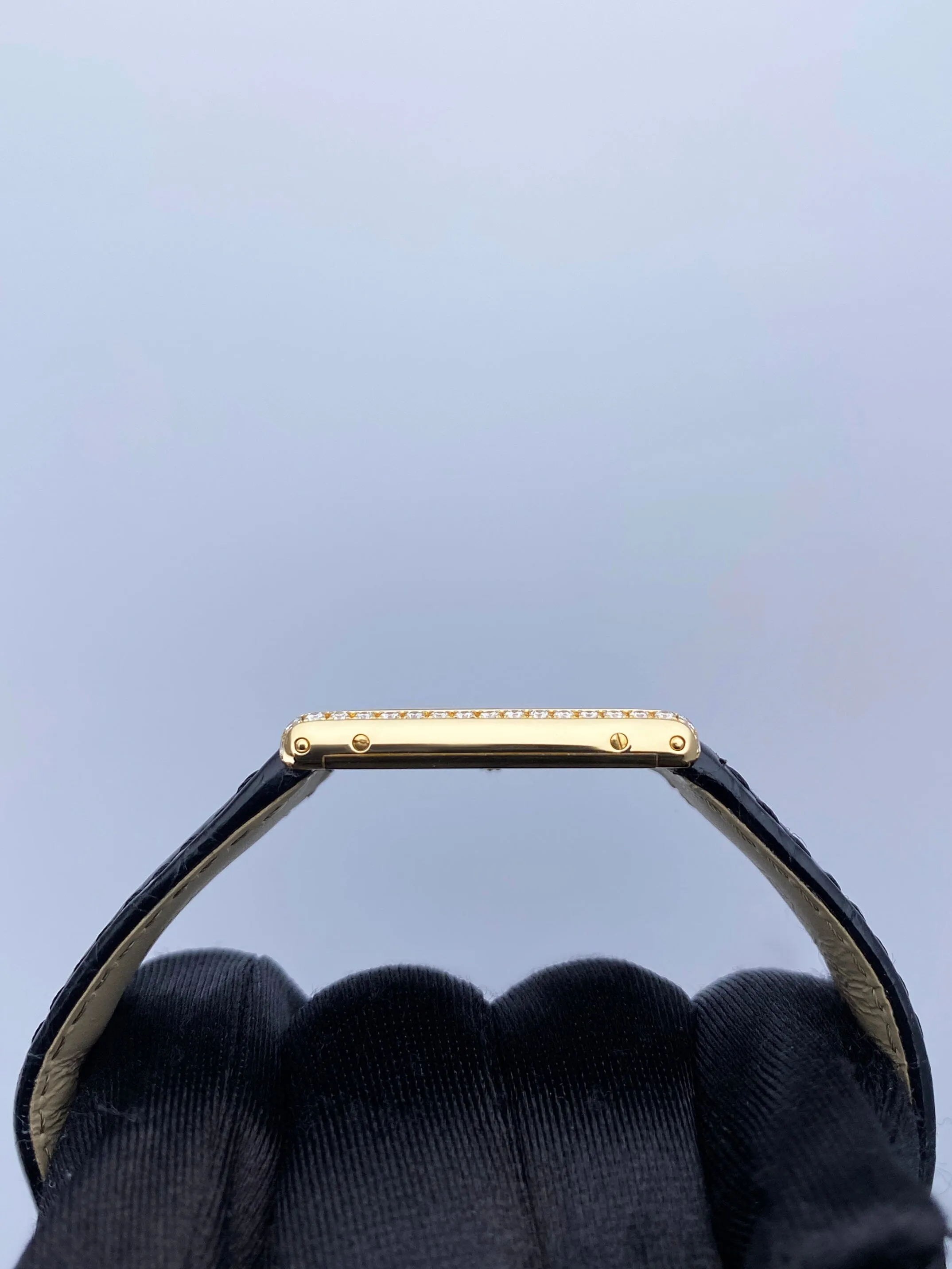 Cartier Tank Mecanique WA300551 Diamond Yellow Gold Ladies Watch