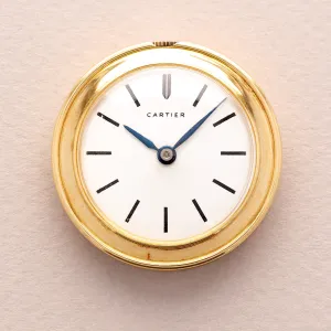 Cartier Yellow Gold London Travel Clock in Original Box, 1960 (Objet)