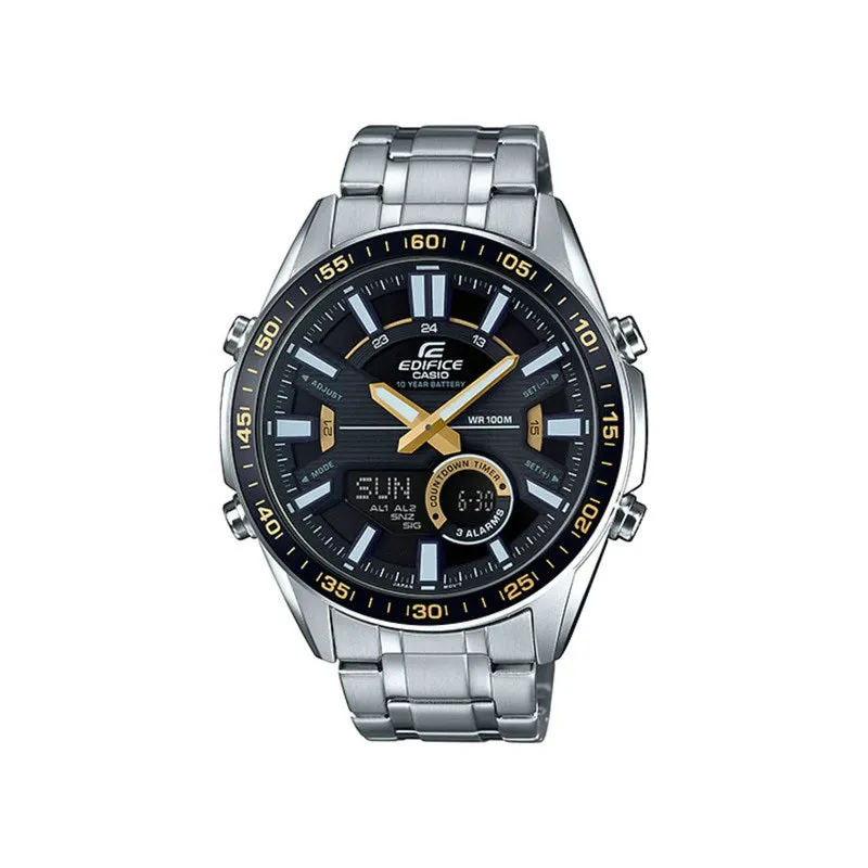 Casio Edifice Men's Analog-Digital EFV-C100D-1BVDF Stainless Steel Band Casual Watch