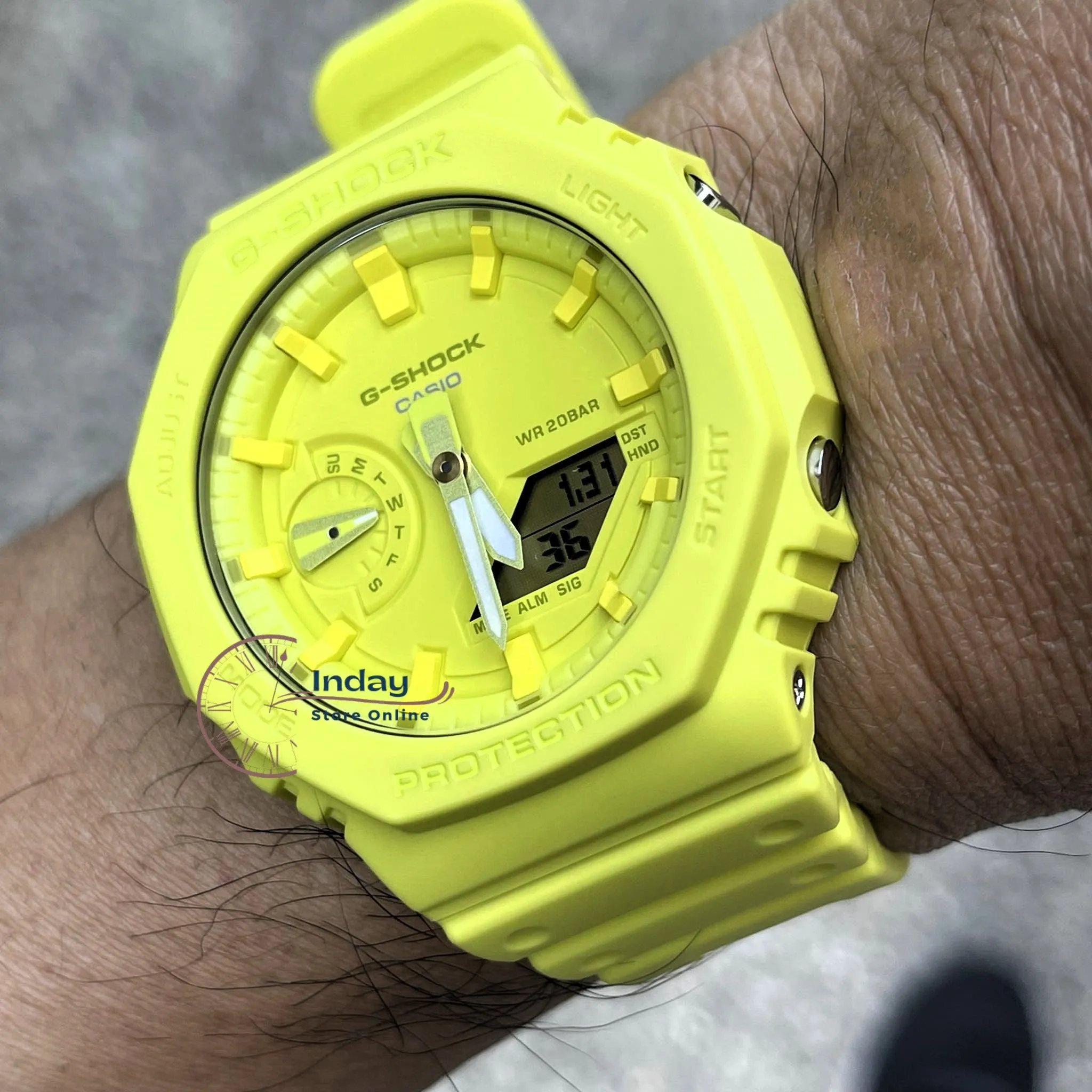 Casio G-Shock Men's Watch GA-2100-9A9 Shock Resistant Carbon Core Guard Structure