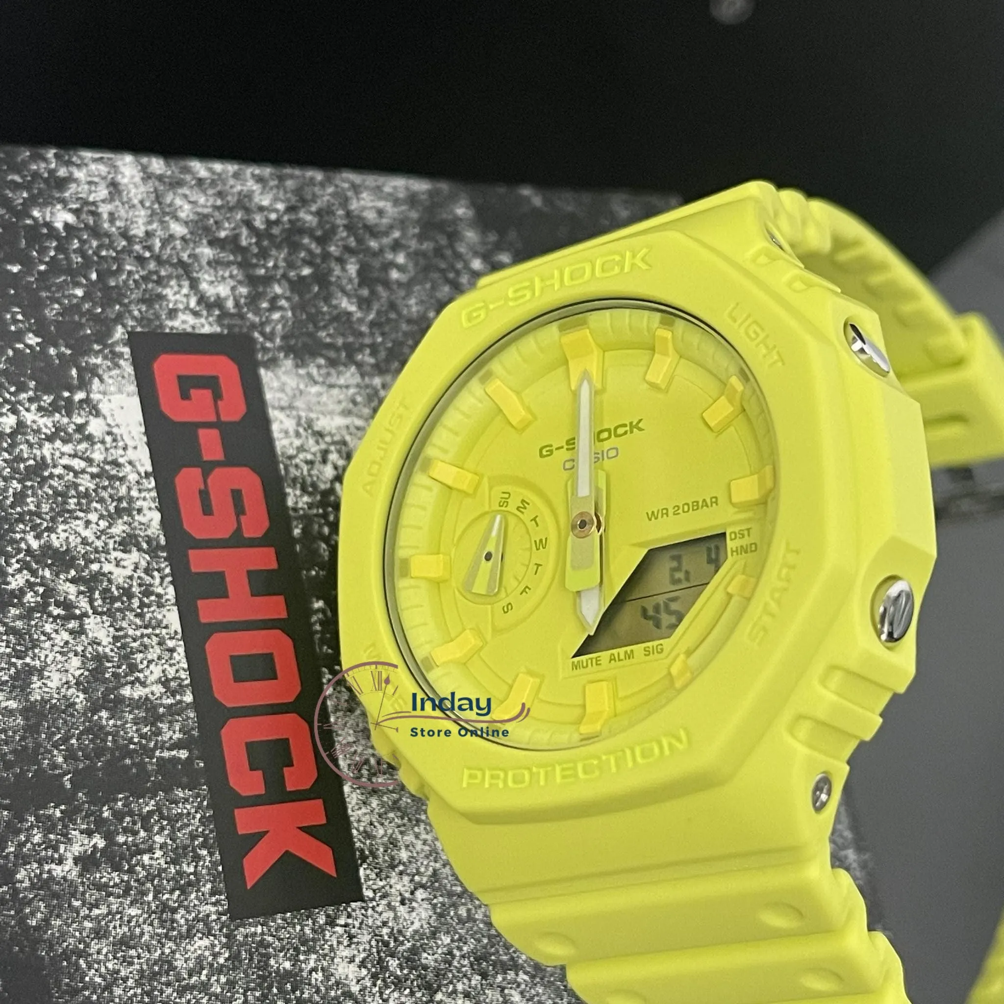 Casio G-Shock Men's Watch GA-2100-9A9 Shock Resistant Carbon Core Guard Structure