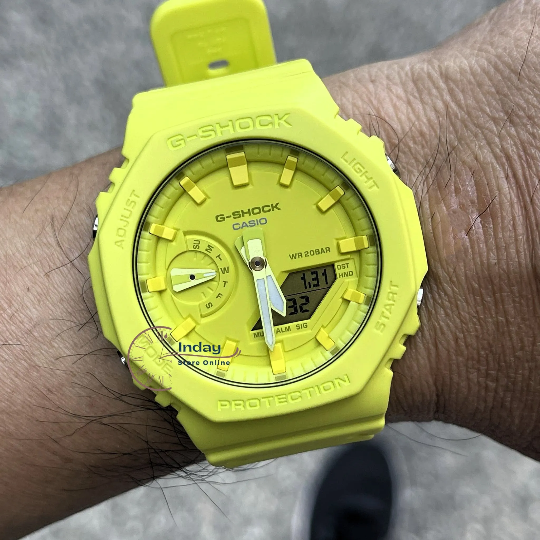 Casio G-Shock Men's Watch GA-2100-9A9 Shock Resistant Carbon Core Guard Structure
