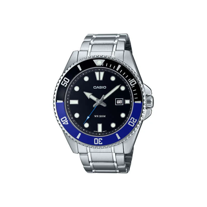 Casio MDV-107D-1A2V Men Analog Watch Silver Stainless Steel Strap