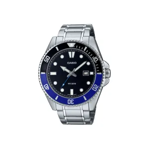 Casio MDV-107D-1A2V Men Analog Watch Silver Stainless Steel Strap