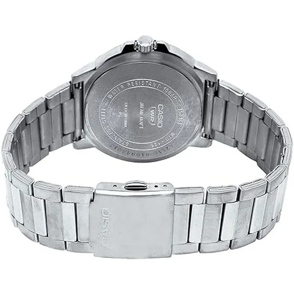 Casio Silver Stainless Steel Grey Dial Quartz Watch for Gents - MTD-125D-1A2VDF