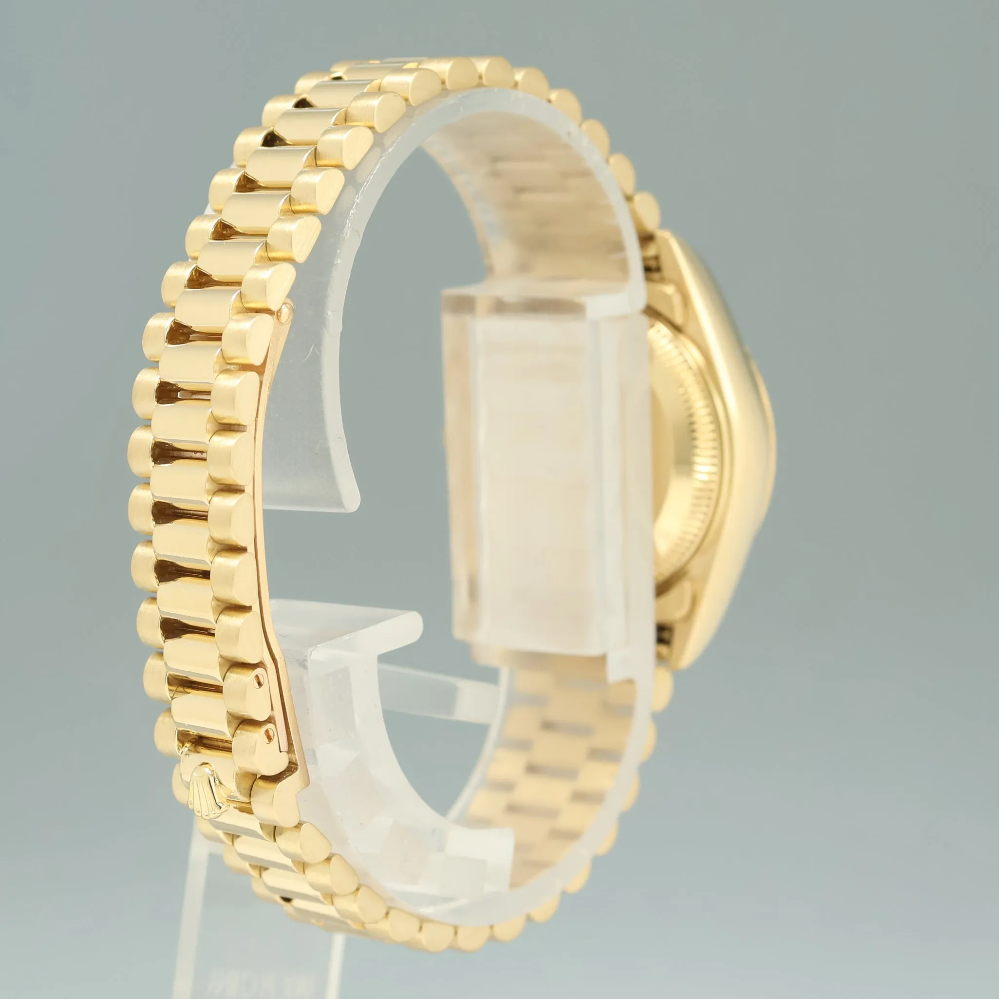 Champagne Diamond Ladies Rolex DateJust President 26mm 69178 Yellow Gold Watch