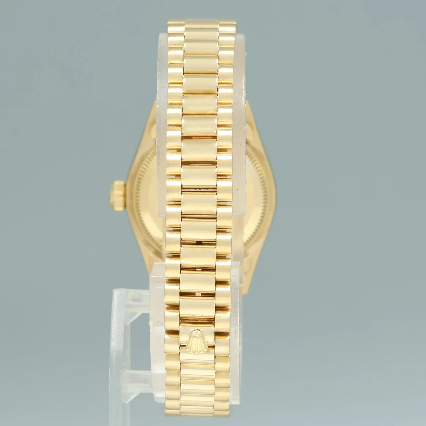 Champagne Diamond Ladies Rolex DateJust President 26mm 69178 Yellow Gold Watch