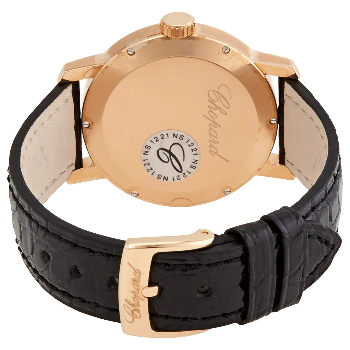 Chopard Classic 18kt Rose Gold Diamond White Mother of Pearl Dial Watch 134200-5001