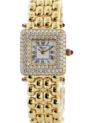Chopard Classic Diamond 10/6115-21 18kt Yellow Gold Ladies Watch Original Papers