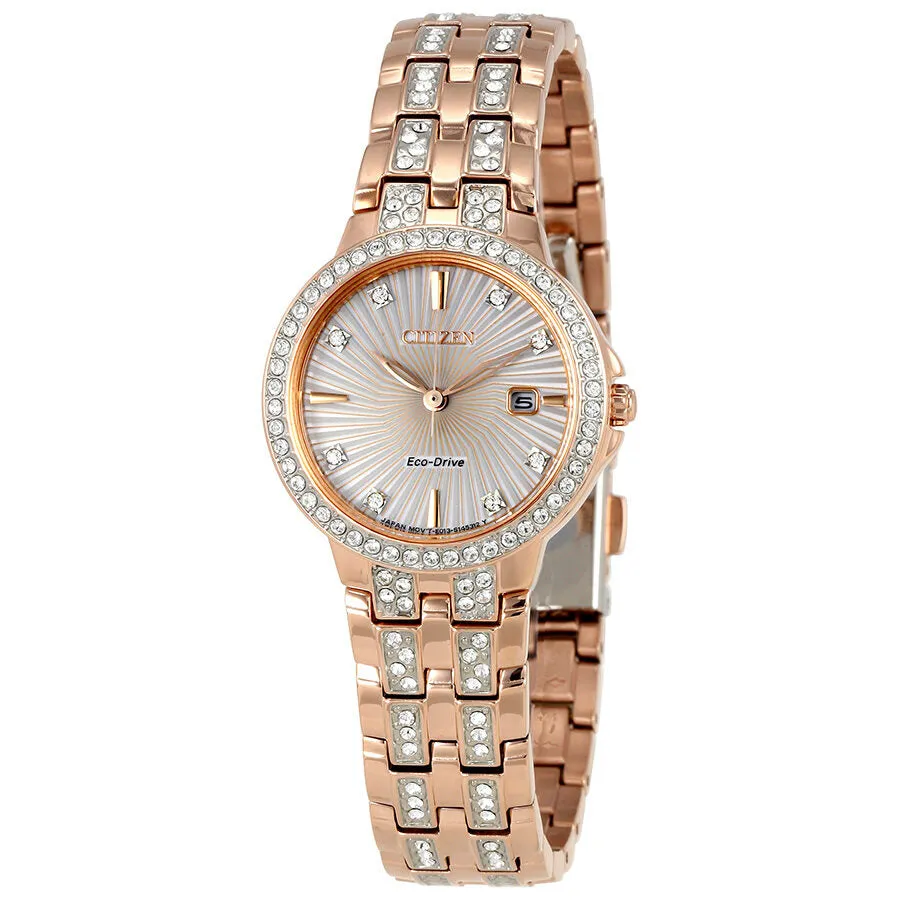 Citizen Eco-Drive Silhouette Crystal Ladies Watch EW2348-56A