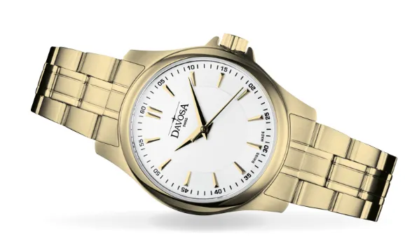 Classic Quartz Swiss-Made Gold-Tone Executive Watch 16858915