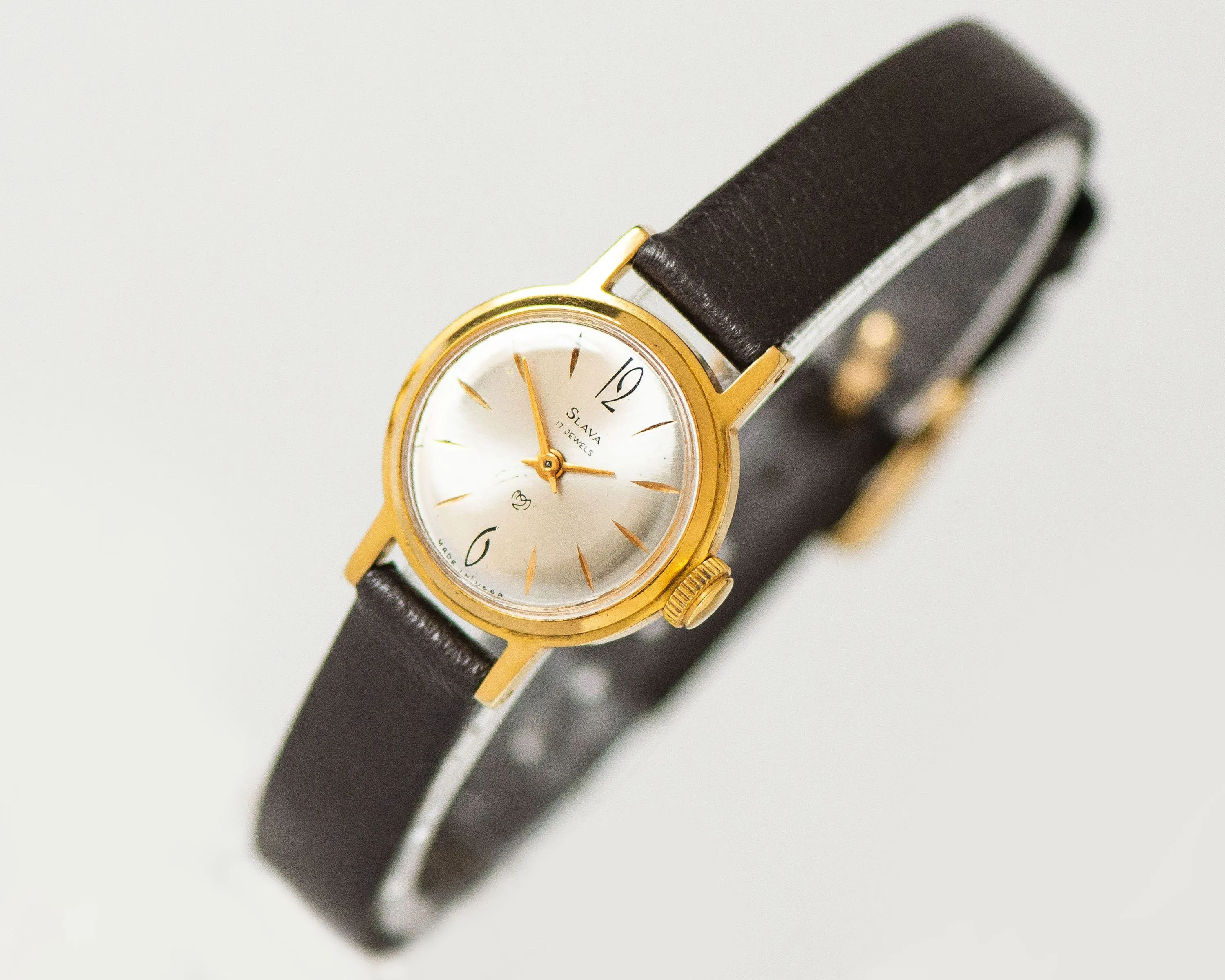 Classic simplicity women wristwatch Glory, gold plated lady watch minimalist jewelry gift, delicate watch for girl, new premium leather band