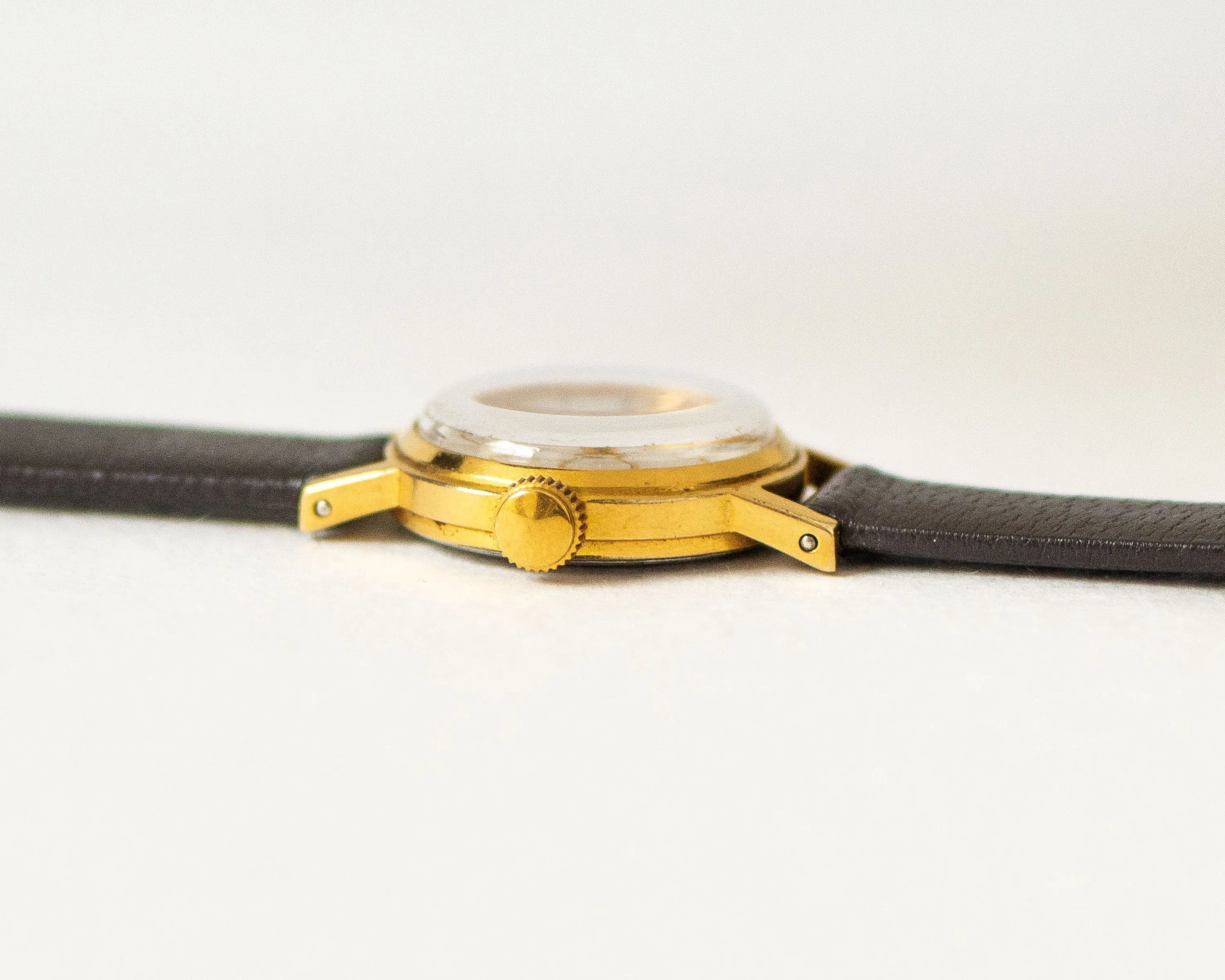 Classic simplicity women wristwatch Glory, gold plated lady watch minimalist jewelry gift, delicate watch for girl, new premium leather band