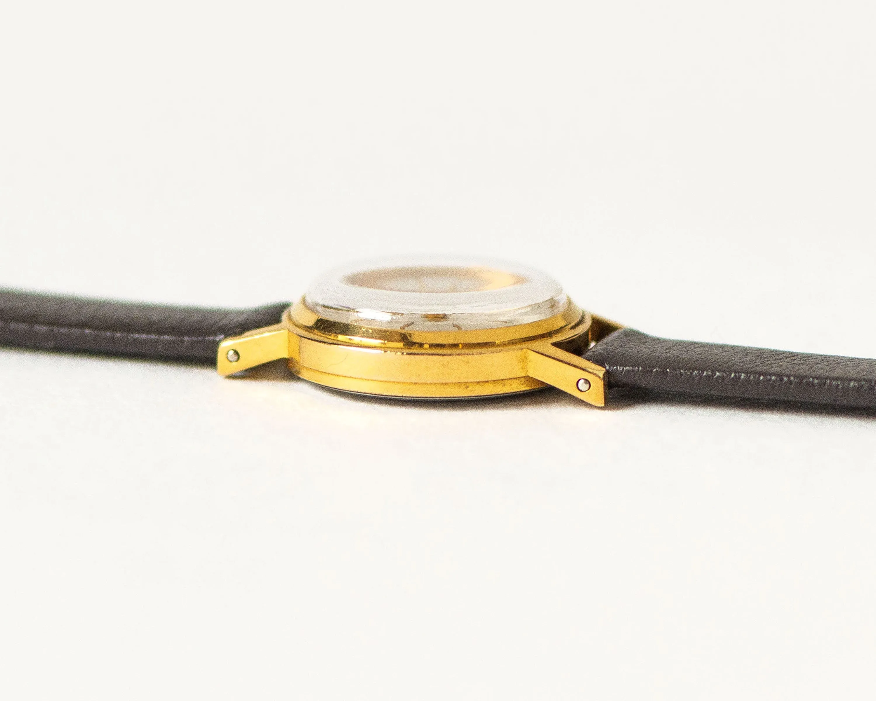Classic simplicity women wristwatch Glory, gold plated lady watch minimalist jewelry gift, delicate watch for girl, new premium leather band