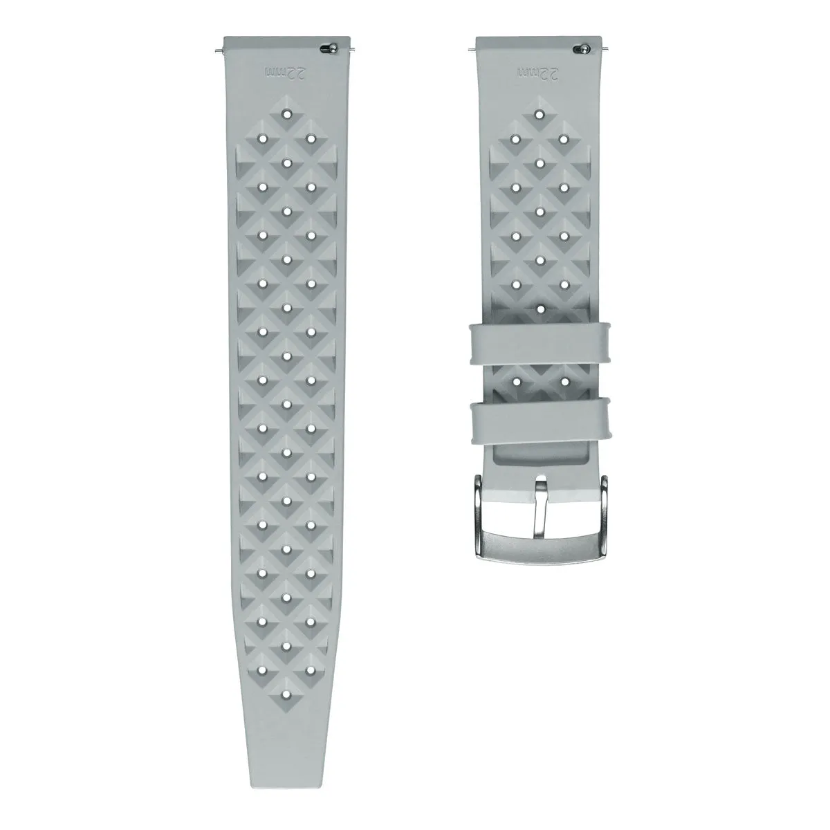 Classic Tropical Style Rubber Watch Strap - Grey