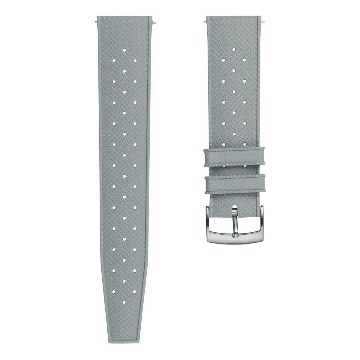 Classic Tropical Style Rubber Watch Strap - Grey