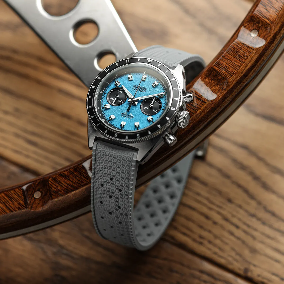 Classic Tropical Style Rubber Watch Strap - Grey