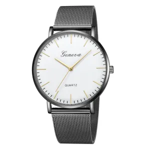 Constance James Black Stainless Steel Quartz Watch
