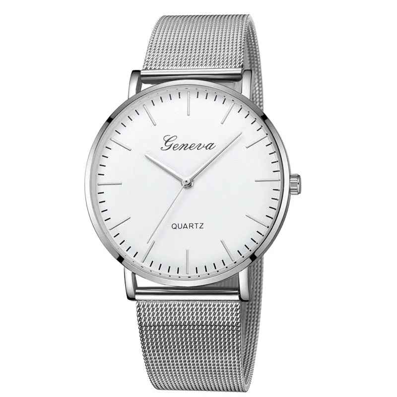 Constance James Black Stainless Steel Quartz Watch