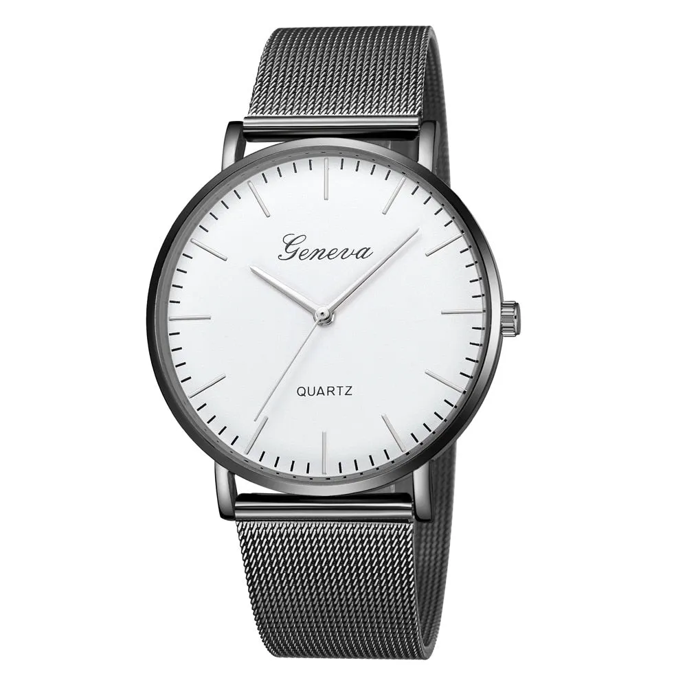 Constance James Black Stainless Steel Quartz Watch