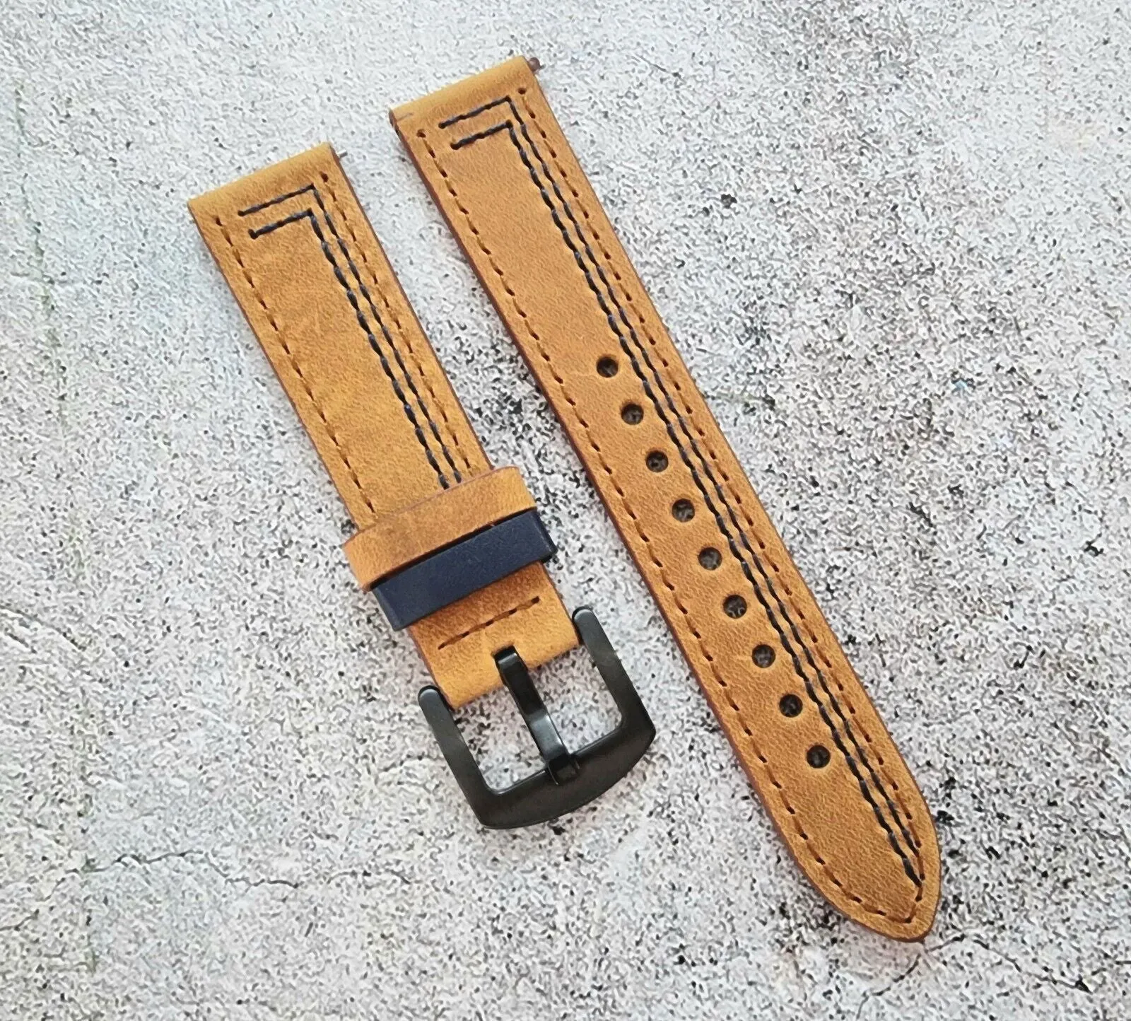 Crazy Horse Leather Watch Strap Band 20mm 22mm
