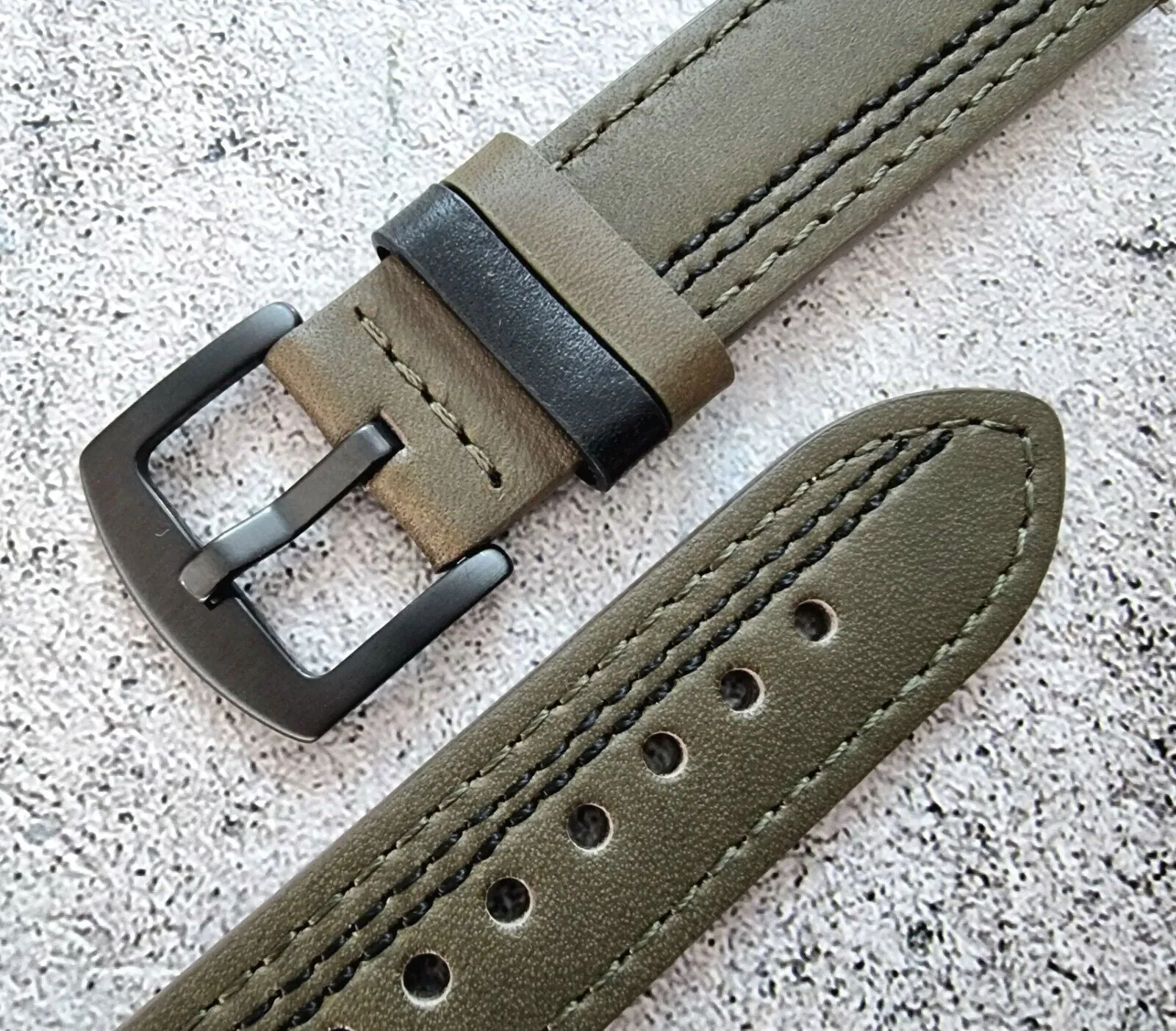 Crazy Horse Leather Watch Strap Band 20mm 22mm