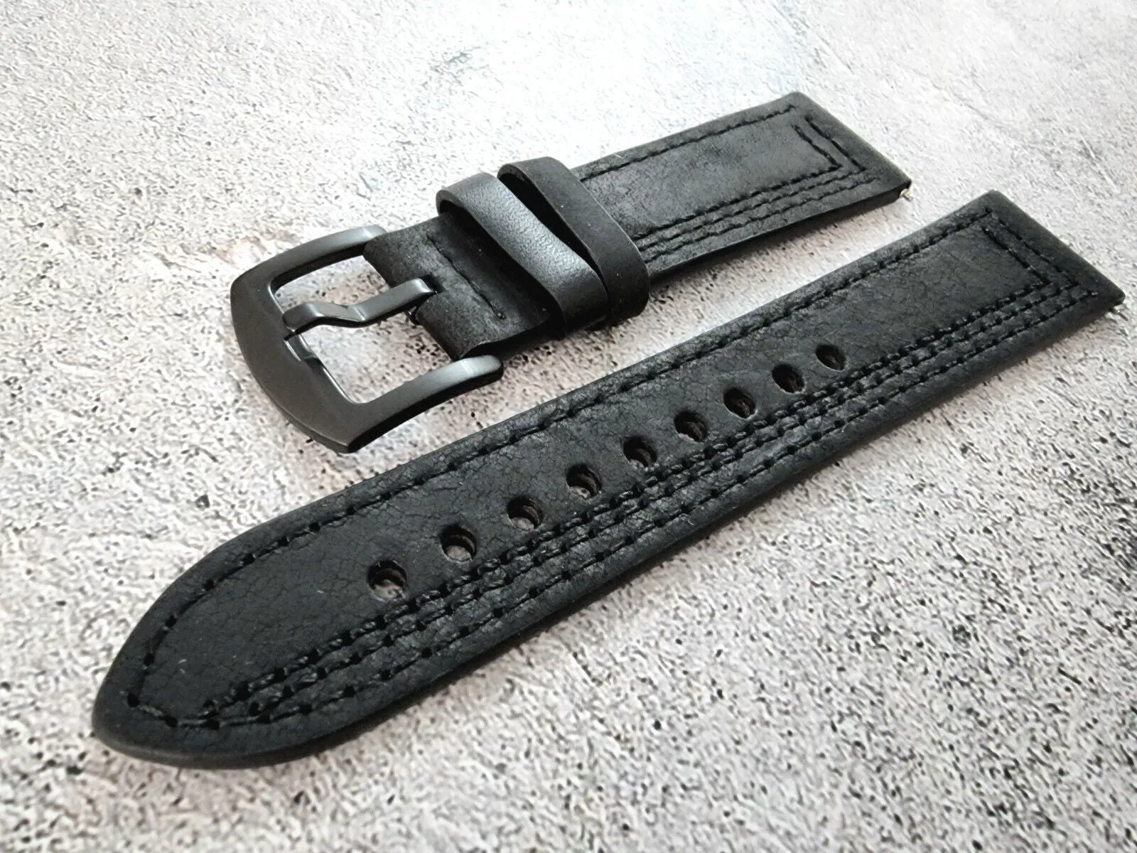 Crazy Horse Leather Watch Strap Band 20mm 22mm