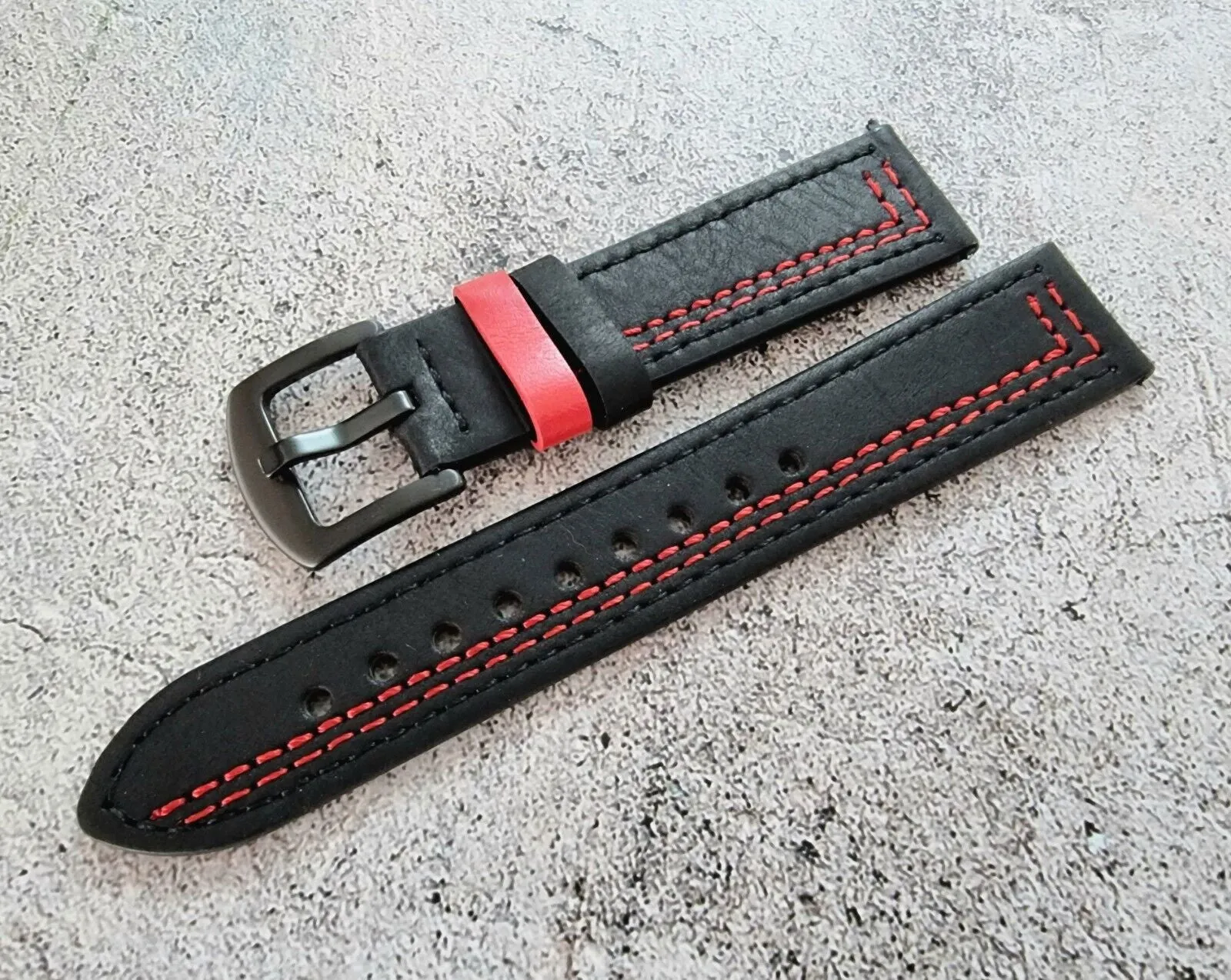 Crazy Horse Leather Watch Strap Band 20mm 22mm