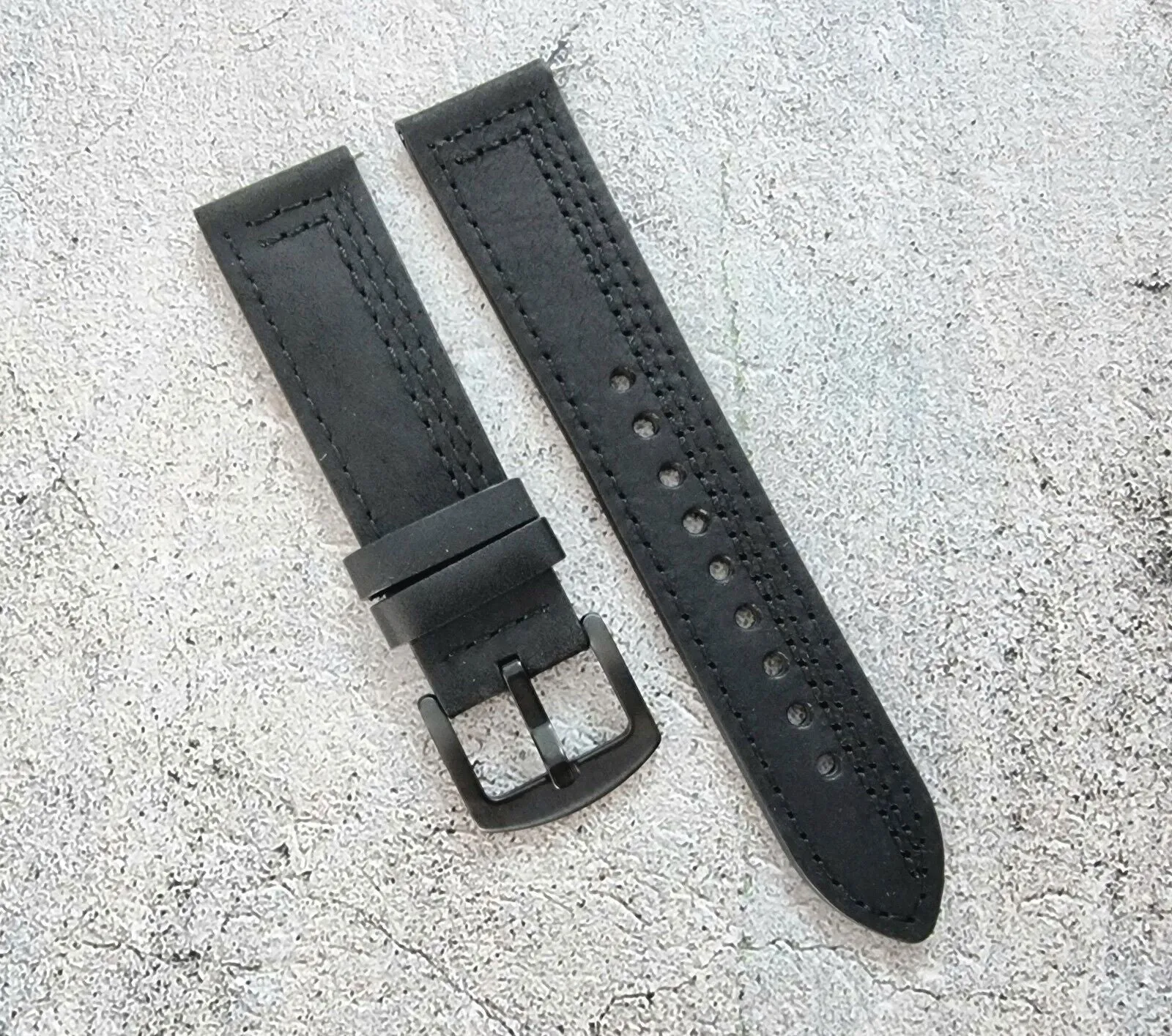 Crazy Horse Leather Watch Strap Band 20mm 22mm