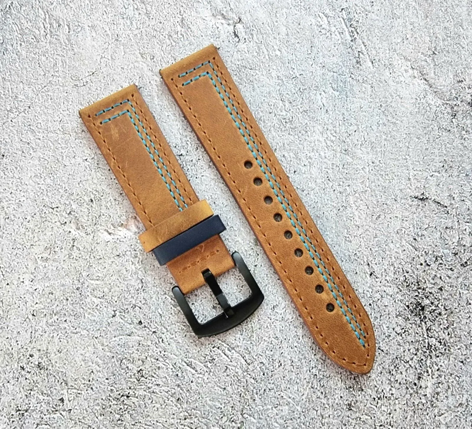 Crazy Horse Leather Watch Strap Band 20mm 22mm