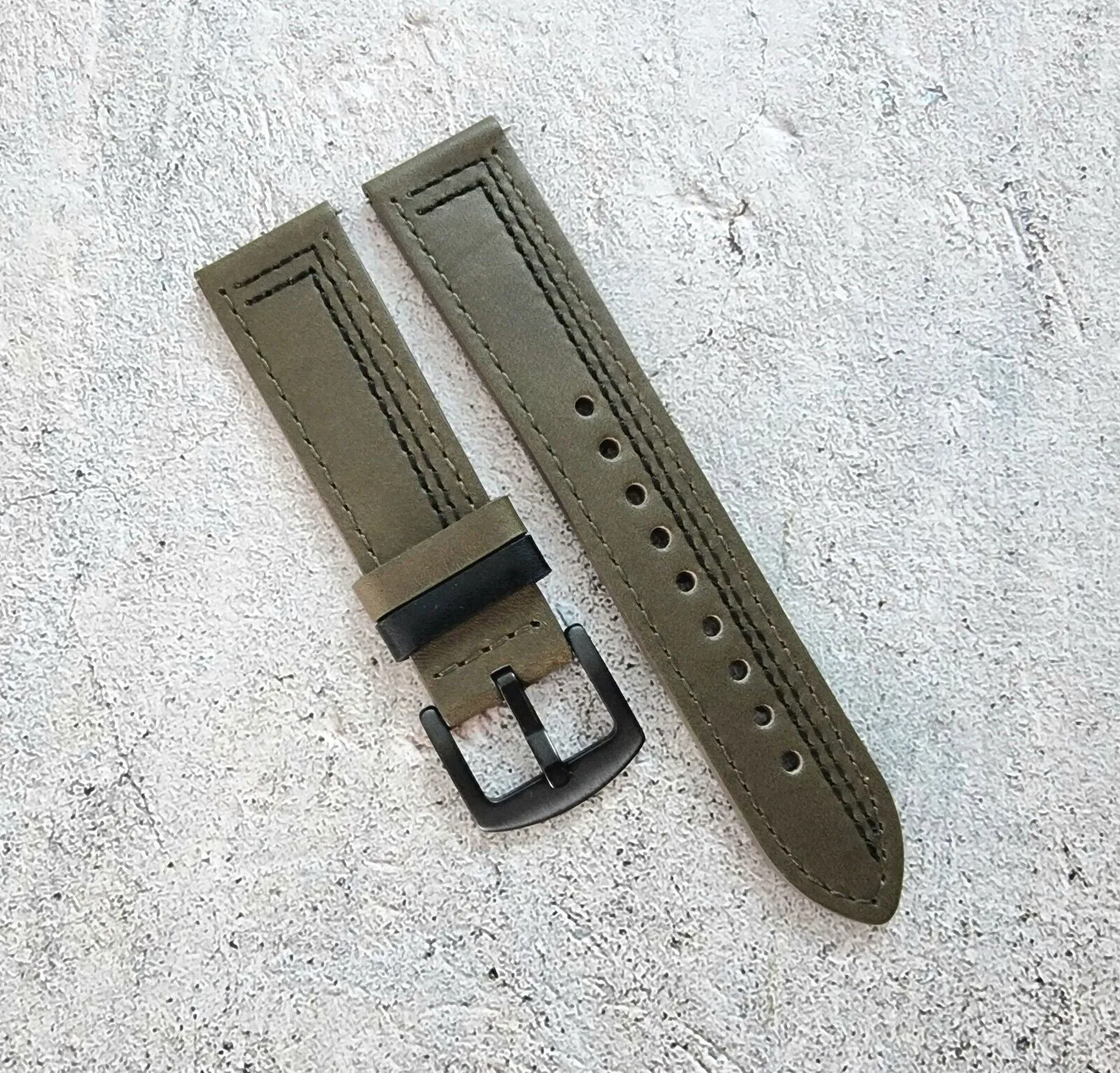 Crazy Horse Leather Watch Strap Band 20mm 22mm