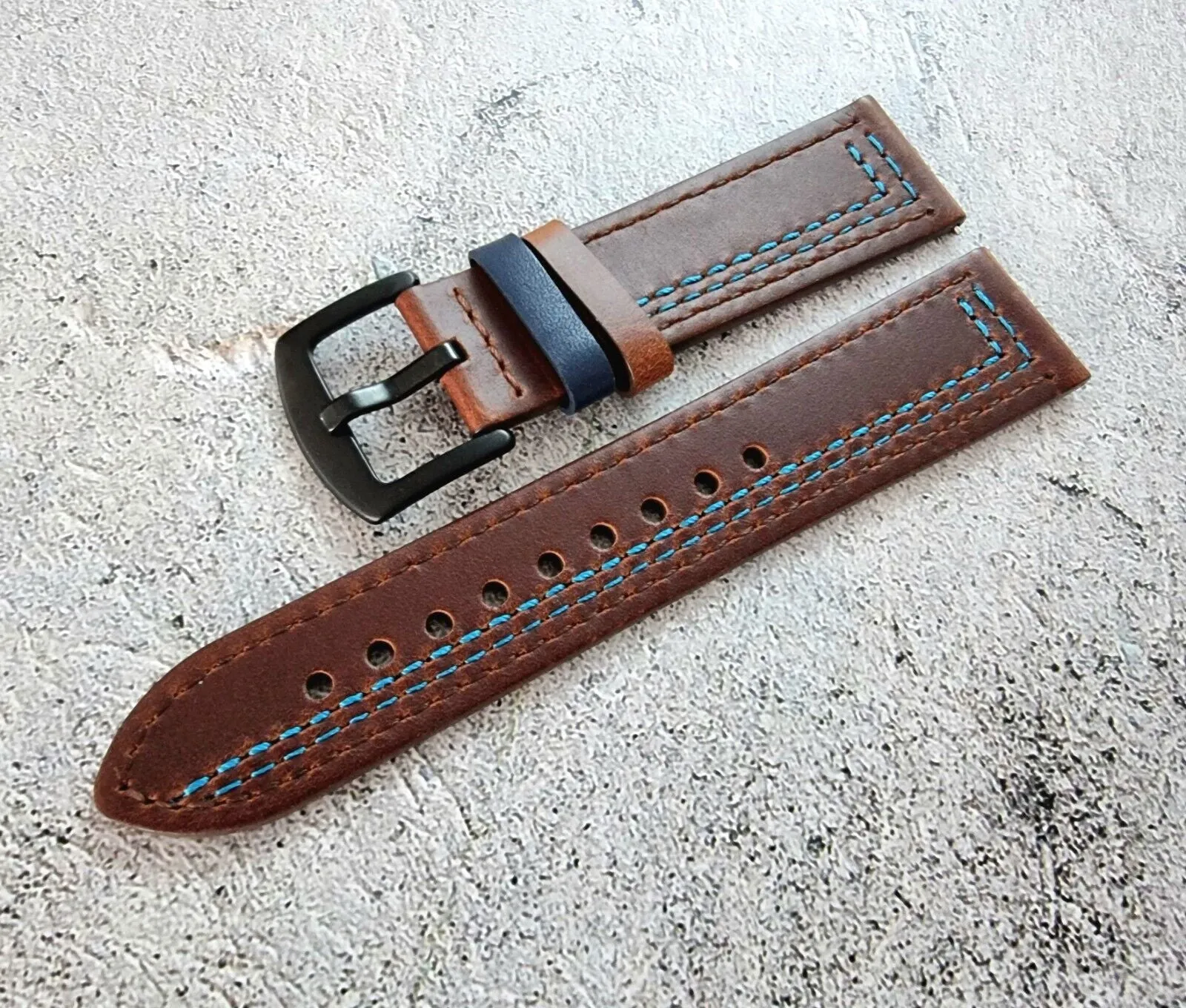 Crazy Horse Leather Watch Strap Band 20mm 22mm