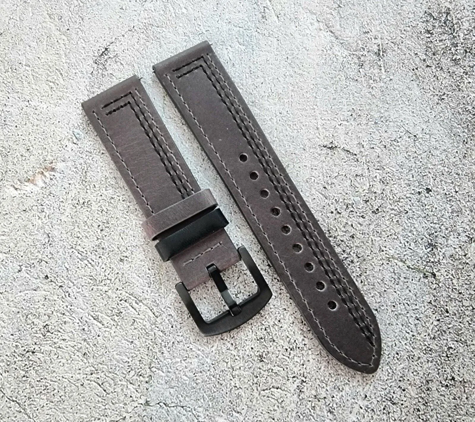 Crazy Horse Leather Watch Strap Band 20mm 22mm