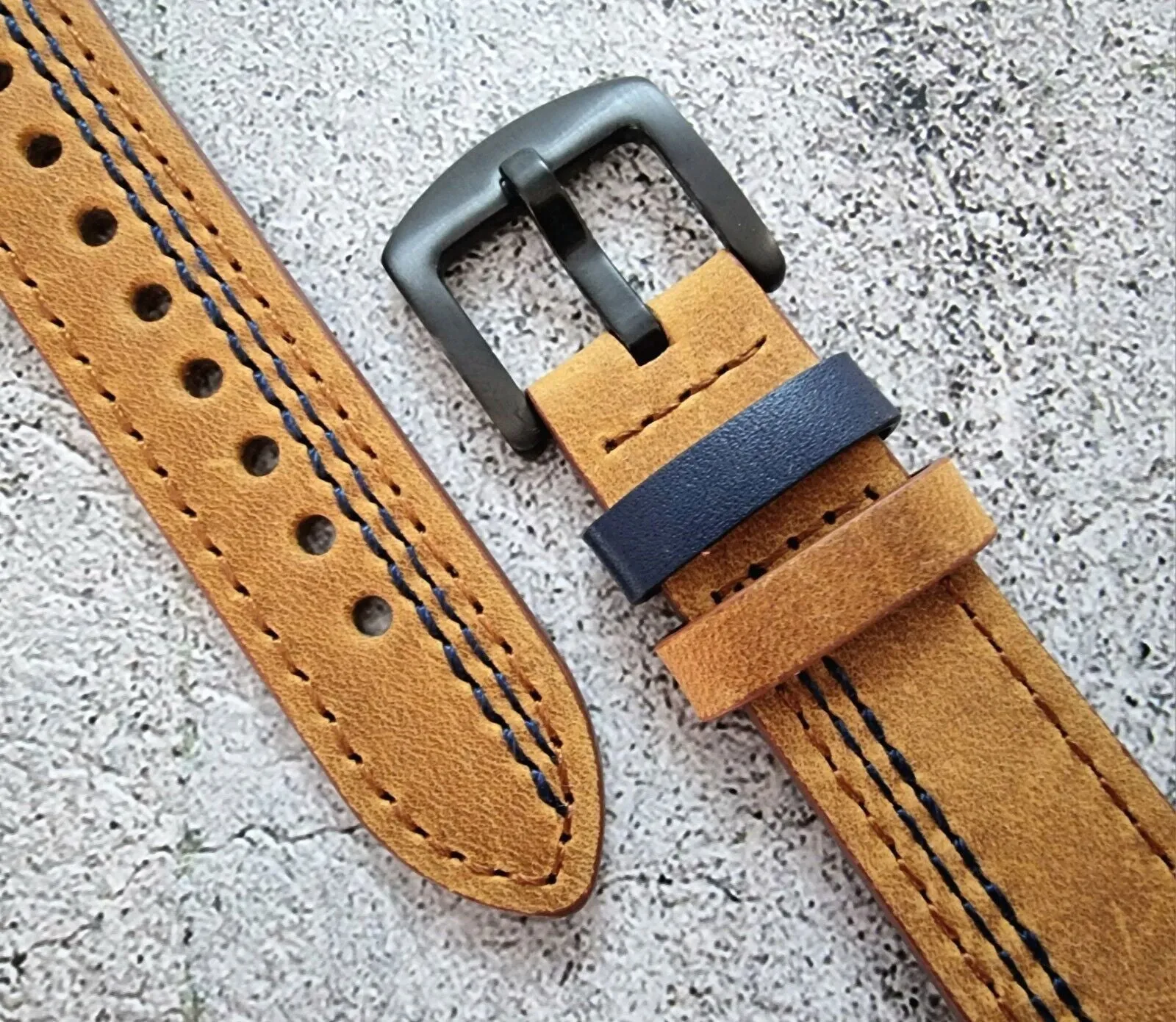 Crazy Horse Leather Watch Strap Band 20mm 22mm