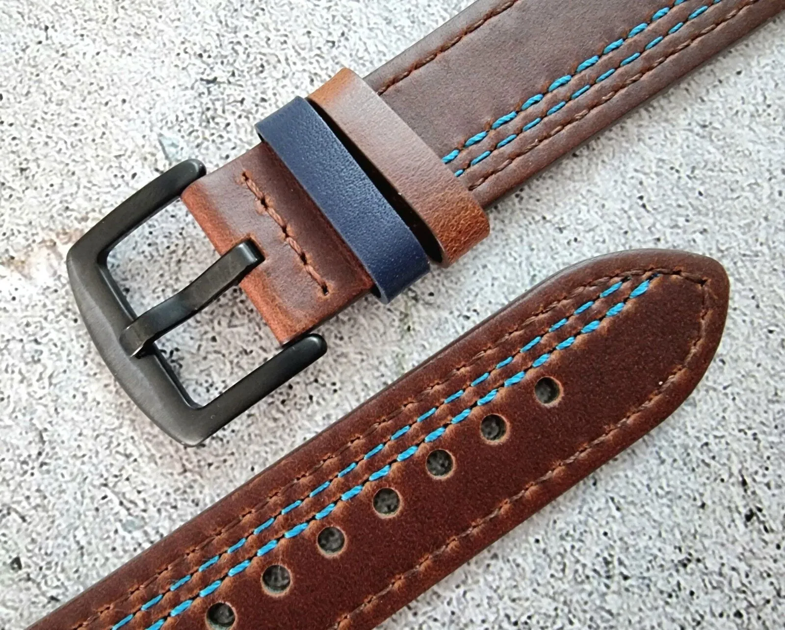 Crazy Horse Leather Watch Strap Band 20mm 22mm