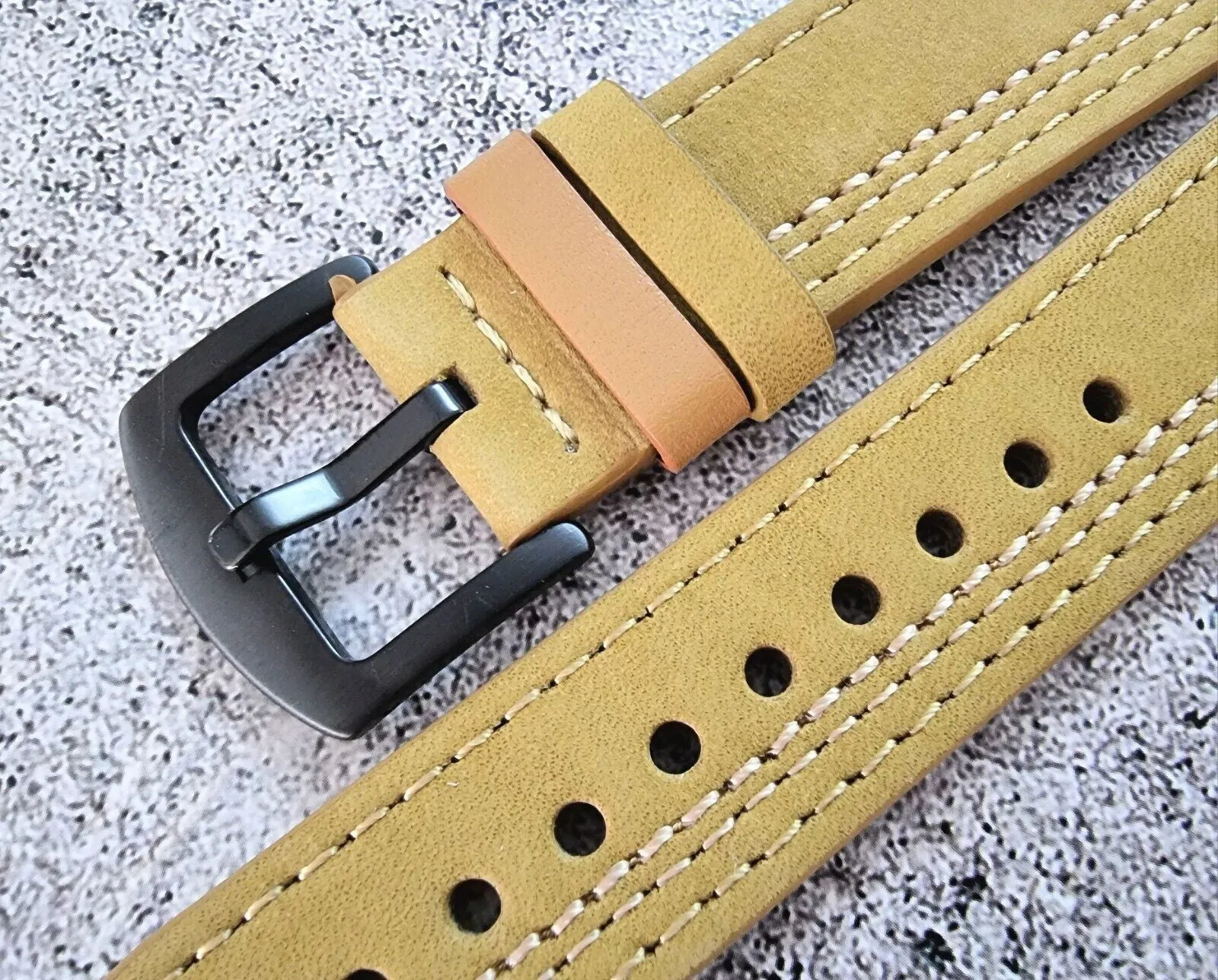 Crazy Horse Leather Watch Strap Band 20mm 22mm