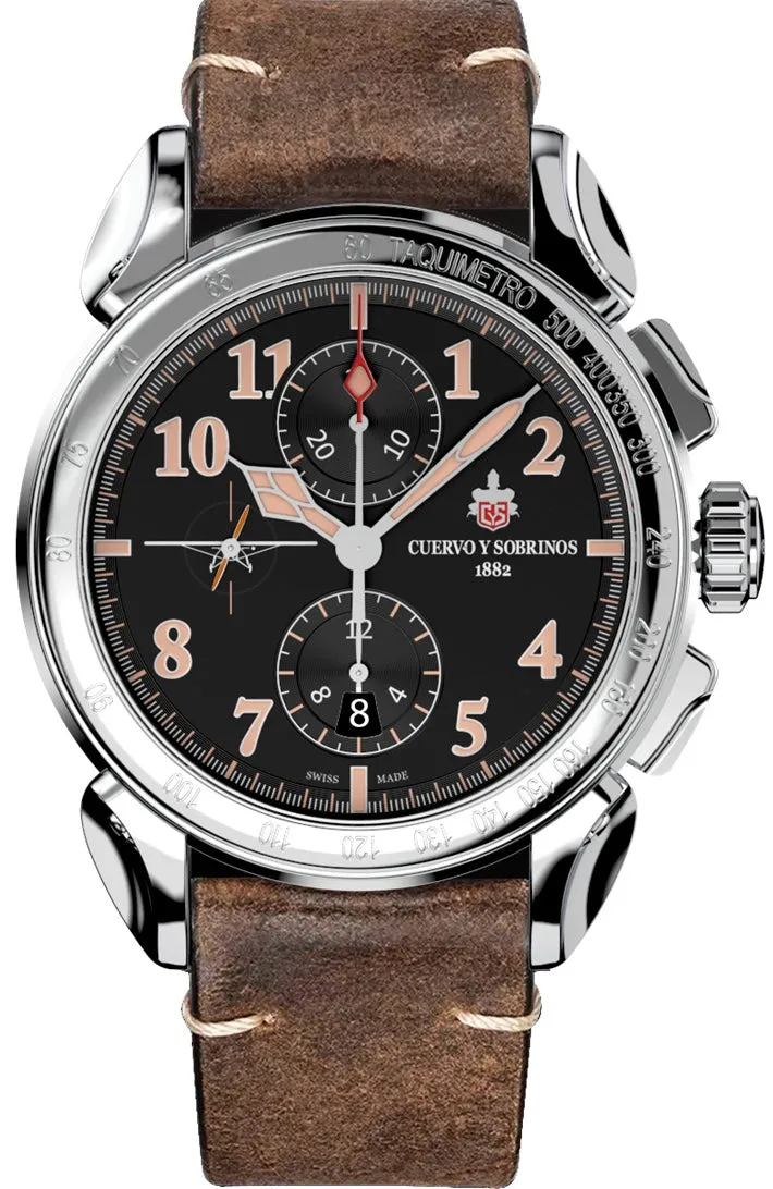 Cuervo y Sobrinos Chronograph Emilio Carranza Watch