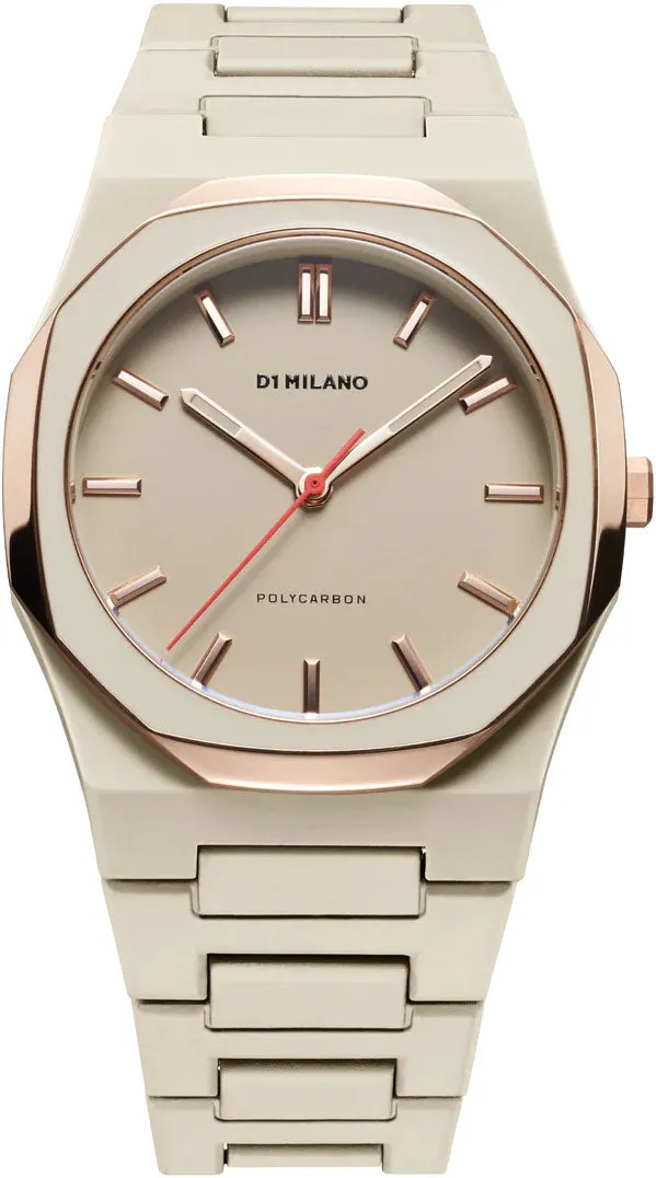 D1 Milano Watch Polycarbon Taupe Mesh
