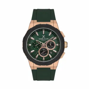 Daniel Klein Exclusive Men's Chronograph Watch Green Silicone  DK.1.13997
