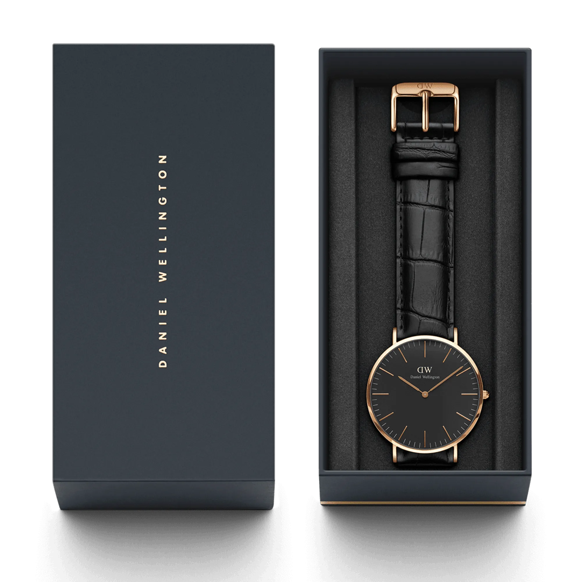 Daniel Wellington Classic 40 Reading Rose Gold & Black Watch