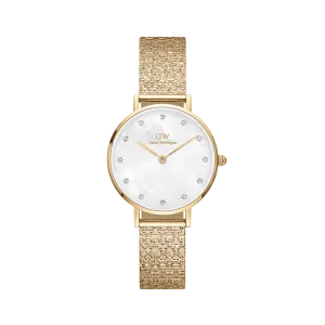 Daniel Wellington Petite 28 Lumine Gold Mother of Pearl White Watch