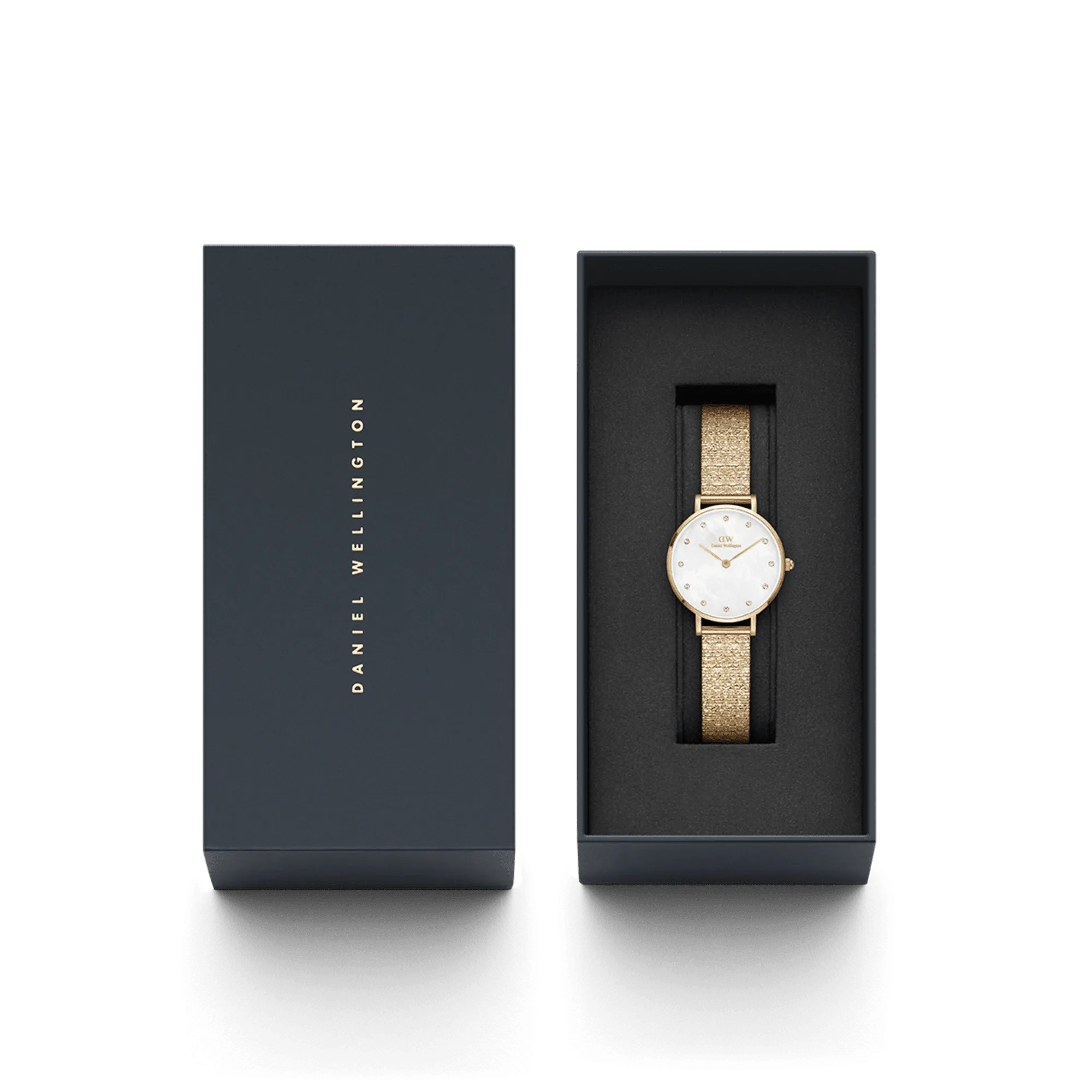 Daniel Wellington Petite 28 Lumine Gold Mother of Pearl White Watch