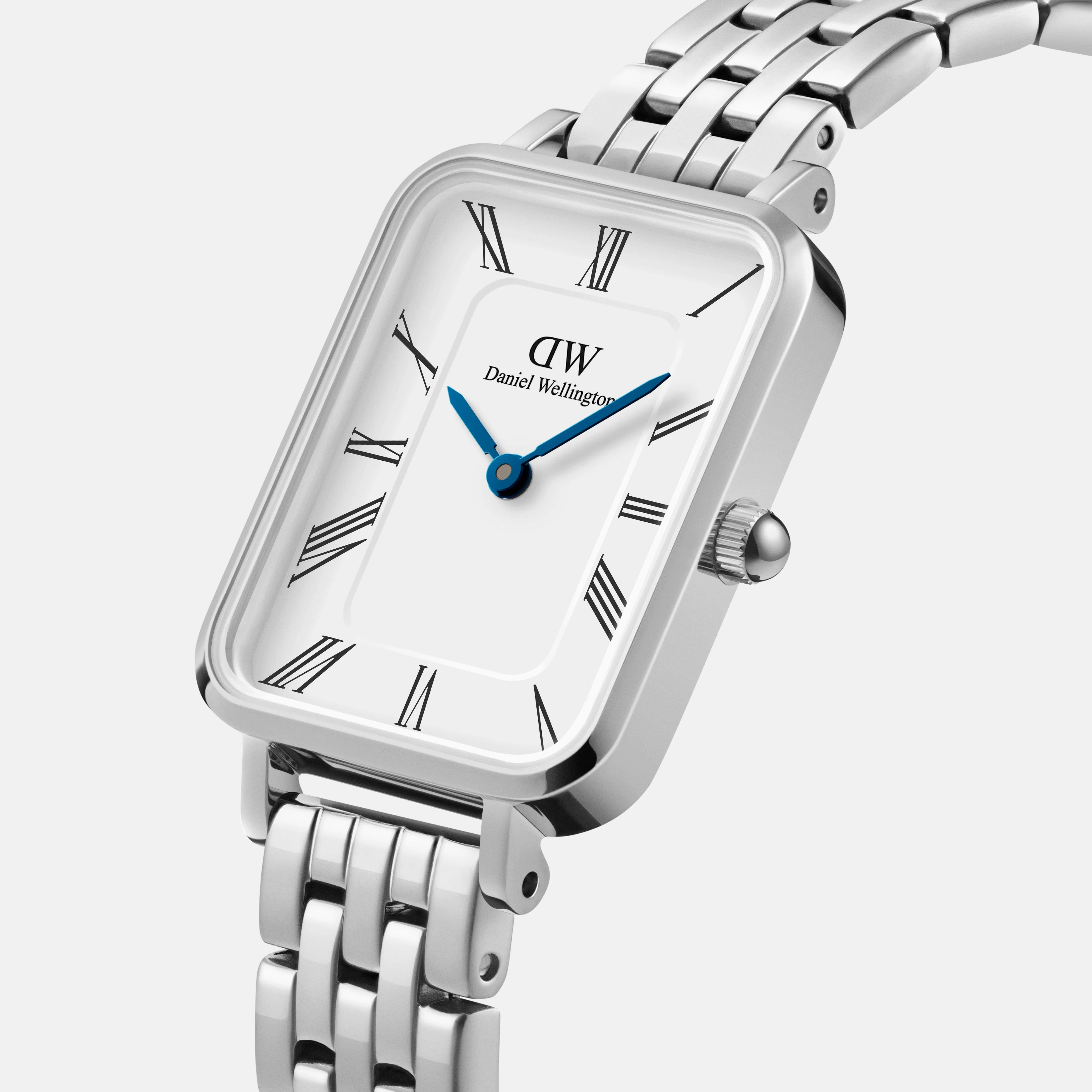 Daniel Wellington Quadro Roman Numerals 20x26 5-Link S White Watch