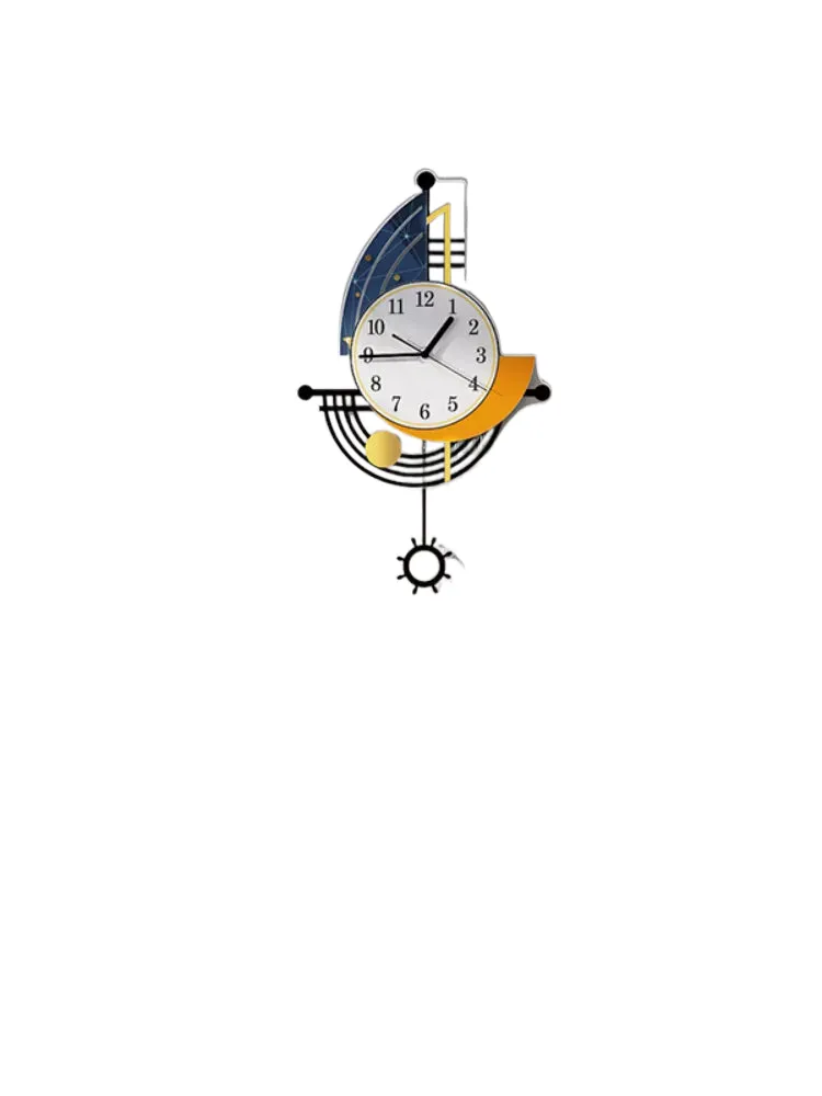 Decorative Wall Clock Navigation Sailboat Creative Design Clock Interior Watch Decoration Living Room Background Wall Decor
