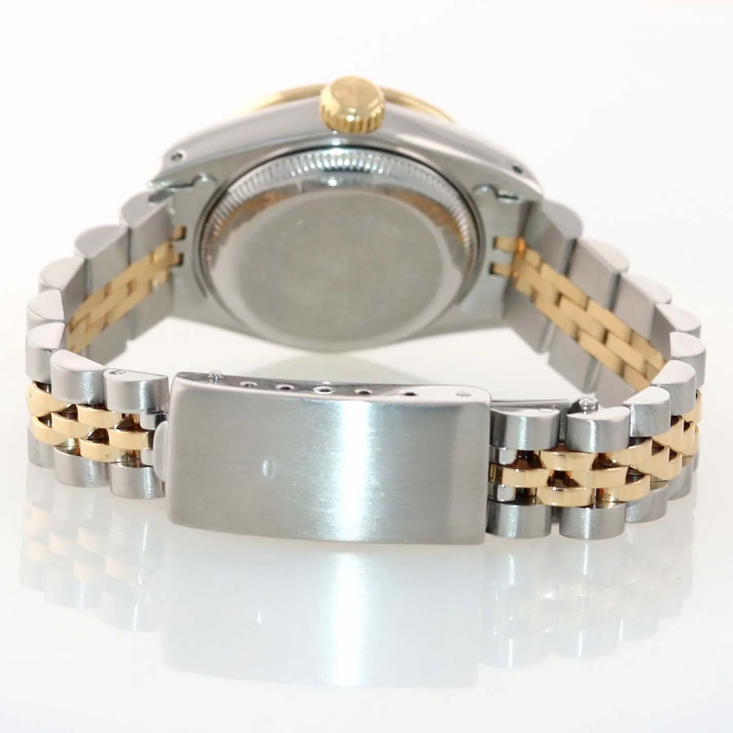 DIAMOND BEZEL 69173 Two Tone 18k Gold 26mm Champagne Diamond Dial Watch
