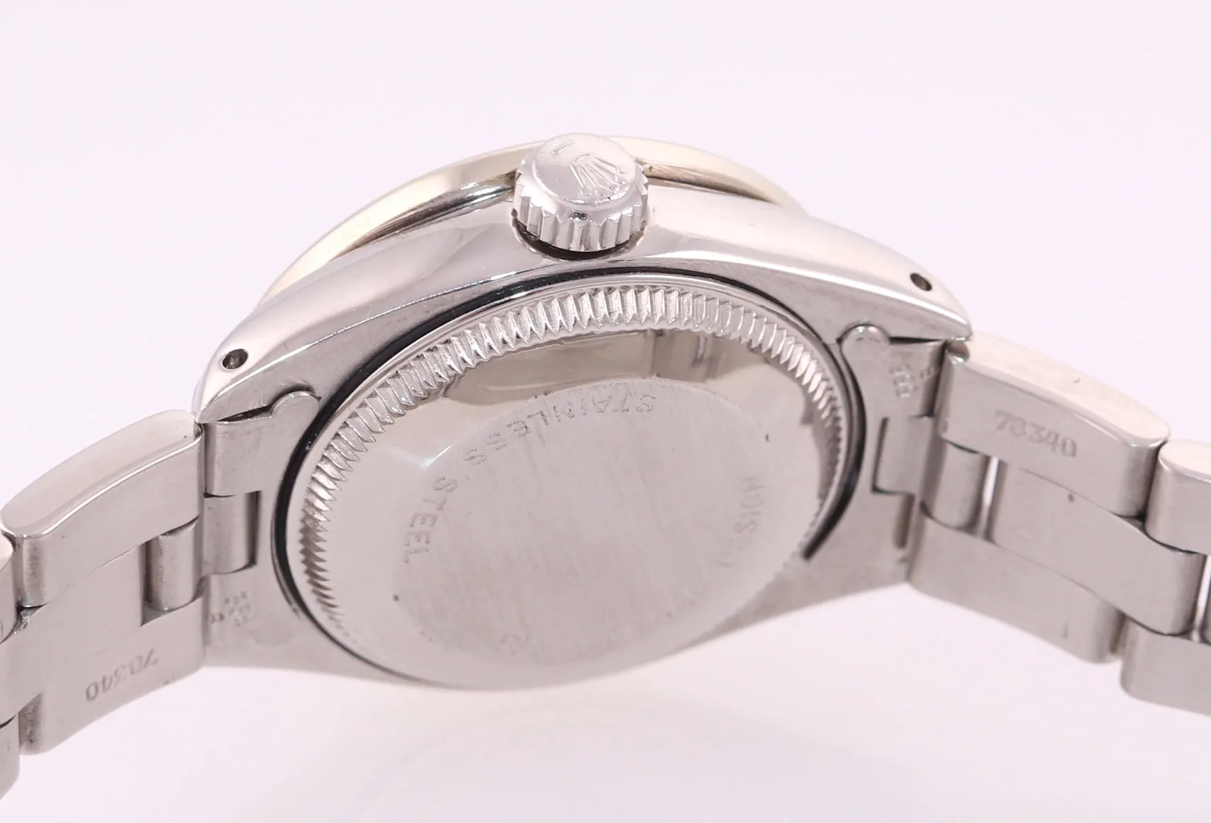 DIAMOND BEZEL Rolex DateJust 26mm 6916 Steel Oyster Band MOP Diamond Watch