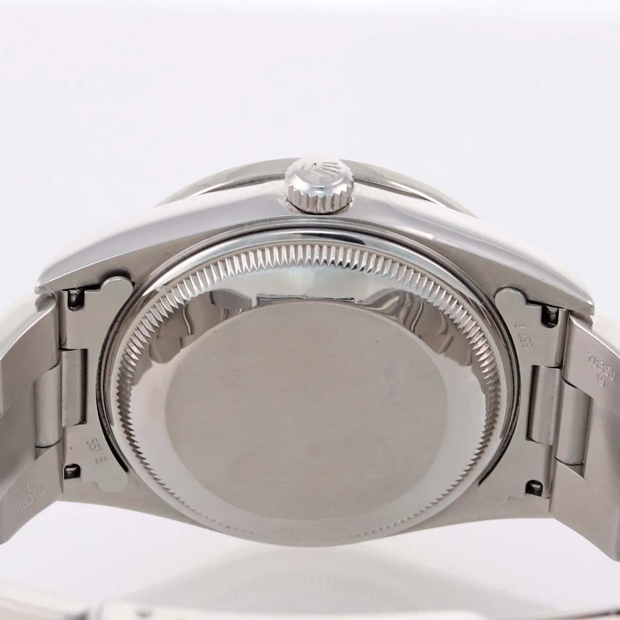 DIAMONDS Rolex Date Oyster Perpetual Steel White Stick 15200 34mm Watch