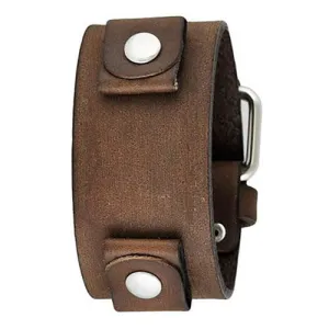 Distressed Brown Leather Ladies Cuff BFGB